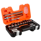 BAHCO S240AF 1/2” Square Drive Socket Set Imperial Hex Profile - Premium Socket Set from BAHCO - Shop now at Yew Aik.