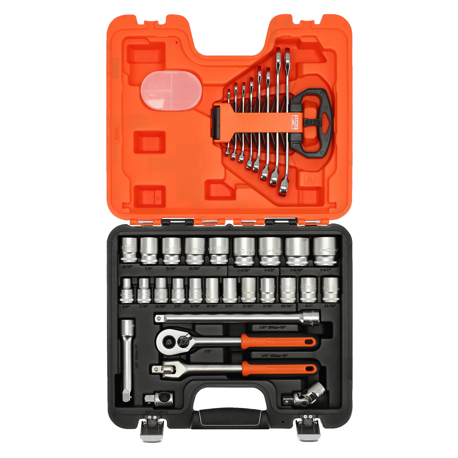BAHCO S350AF 1/2” Socket Inches And Spanners Inches Set- 35Pcs - Premium Socket from BAHCO - Shop now at Yew Aik.