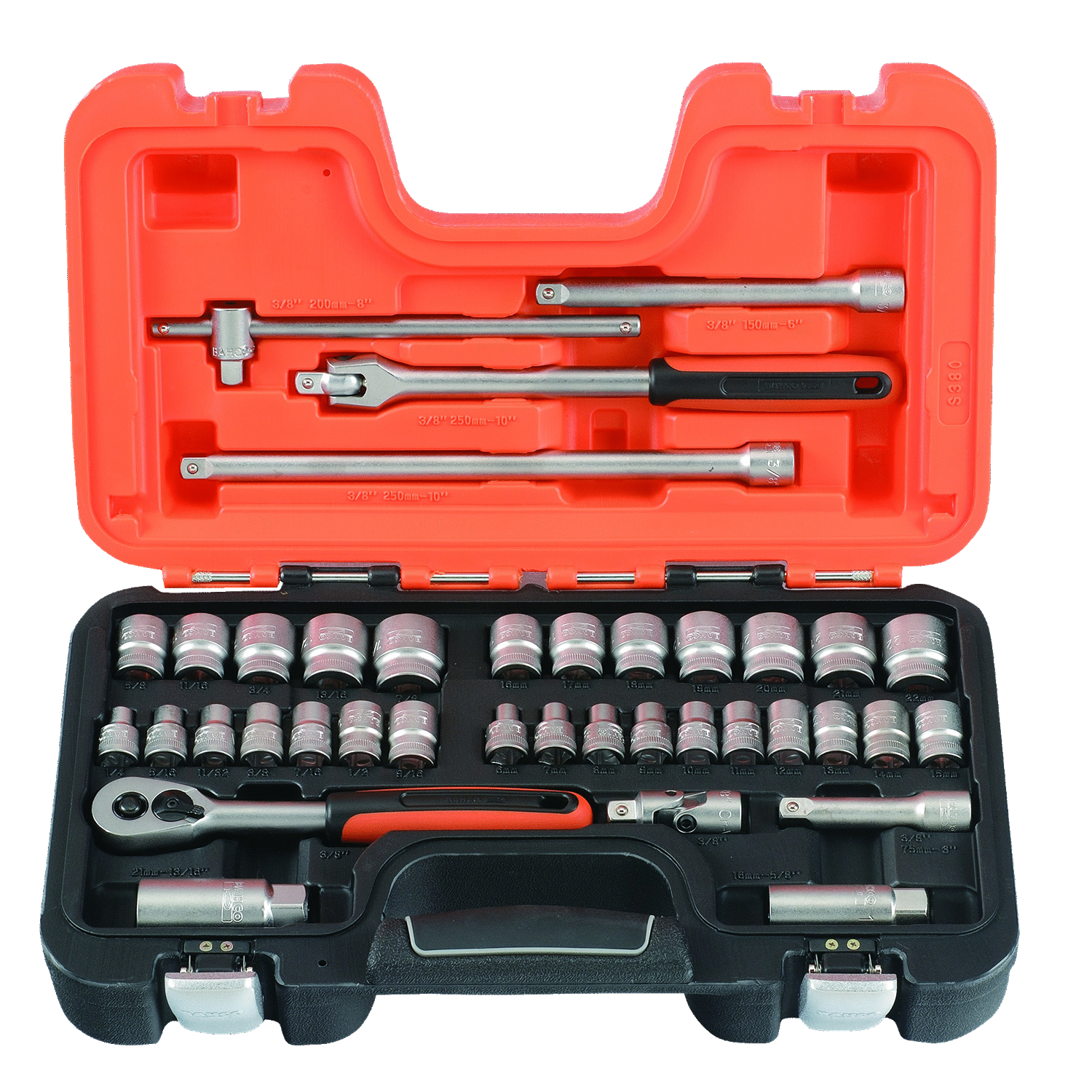 BAHCO S380 3/8 Square Drive Socket Set With Metric - Premium Socket Set from BAHCO - Shop now at Yew Aik.