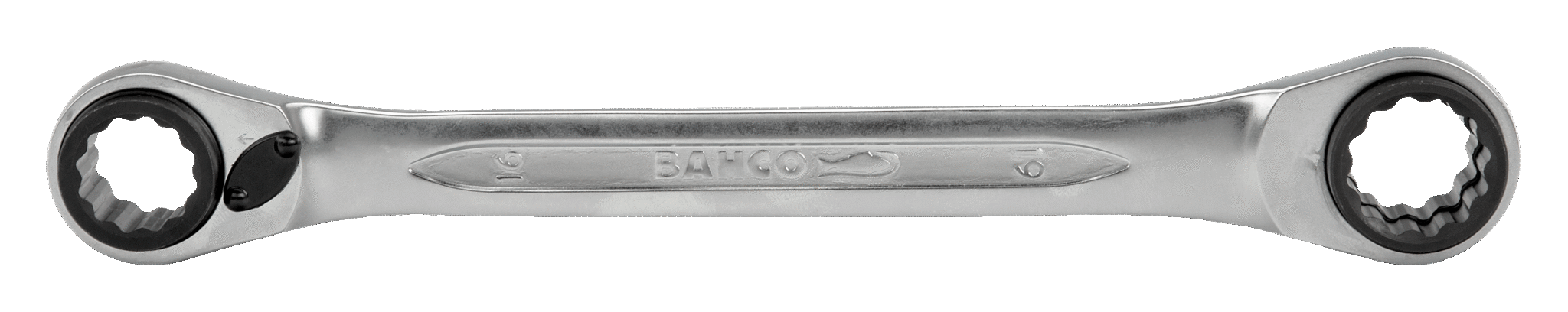 BAHCO S4RM 4-in-1 Ratcheting Ring Wrench with Chrome Finish - Premium Ring Wrench from BAHCO - Shop now at Yew Aik.