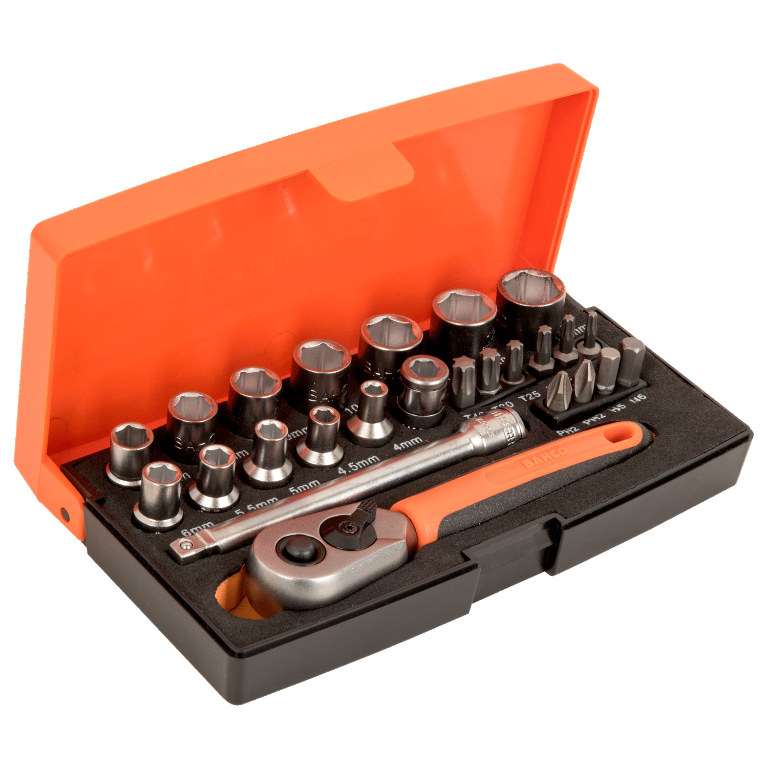 BAHCO SL25 1/4” Square Drive Socket Set Metric Hex - Premium Socket Set from BAHCO - Shop now at Yew Aik.