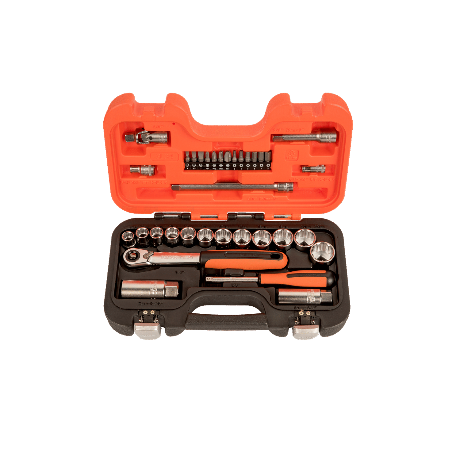 BAHCO SL34 3/8” Socket Set - 34 Pcs (BAHCO Tools) - Premium Socket Set from BAHCO - Shop now at Yew Aik.