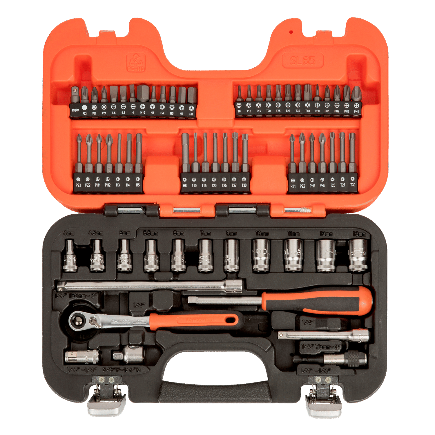 BAHCO SL65 1/4” Square Drive Socket Set Metric Hex Ratchet - Premium Socket Set from BAHCO - Shop now at Yew Aik.