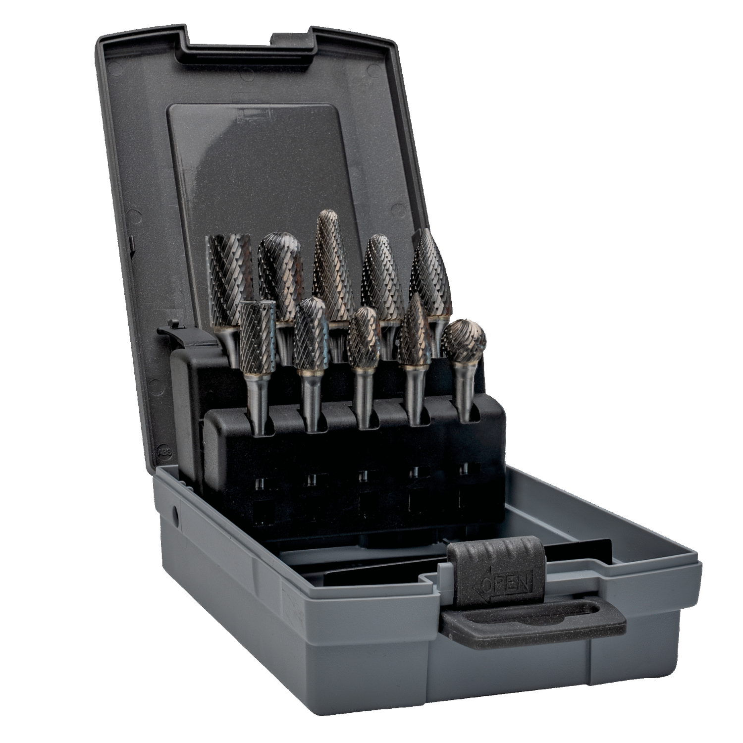 BAHCO ST-10P Tungsten Carbide Rotary Burr Set For Metal - 10 pcs - Premium Carbide Rotary Burr Set from BAHCO - Shop now at Yew Aik.