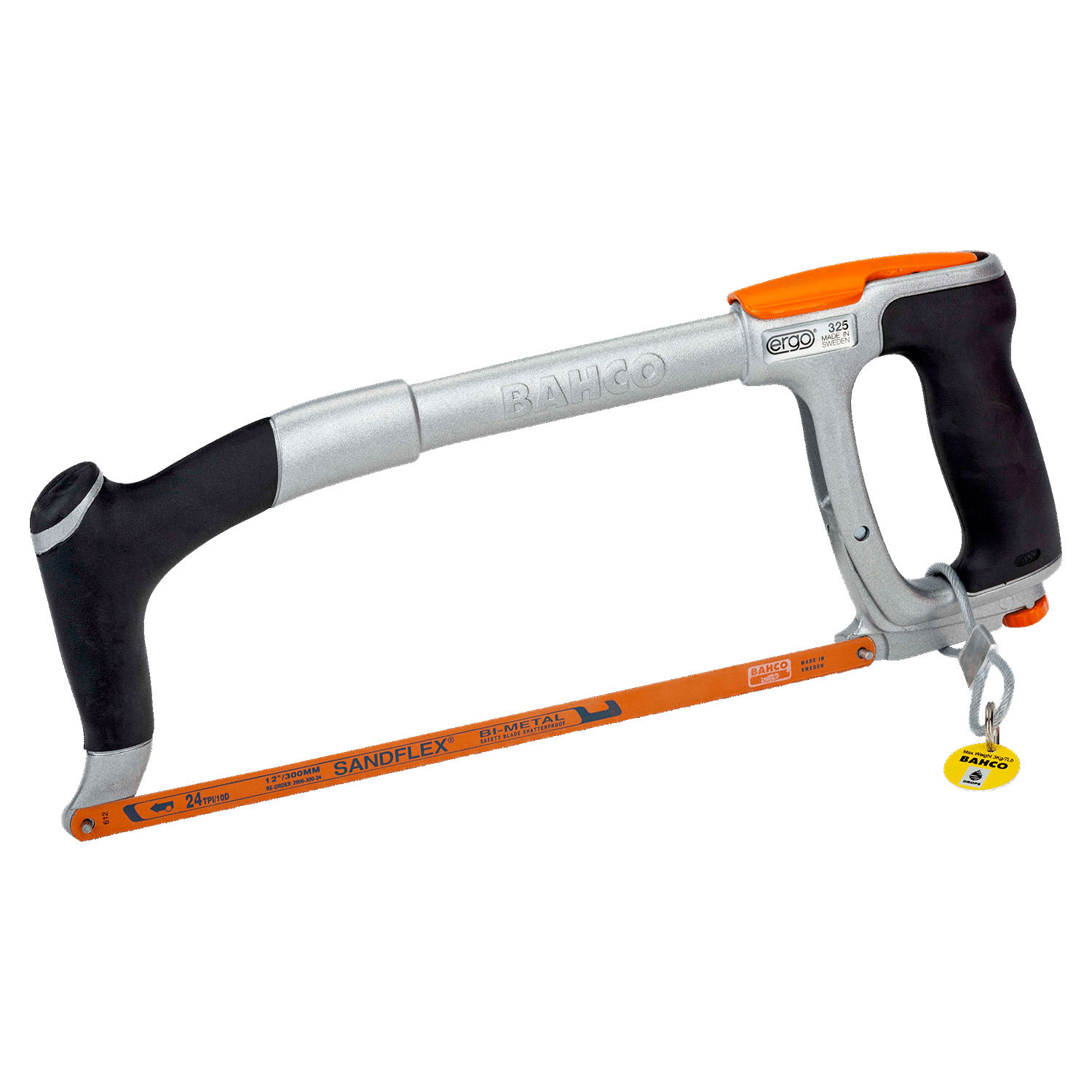 BAHCO TAH325 ERGO Professional Hand Hacksaw Frame with Loop Wire - Premium Hand Hacksaw Frame from BAHCO - Shop now at Yew Aik.