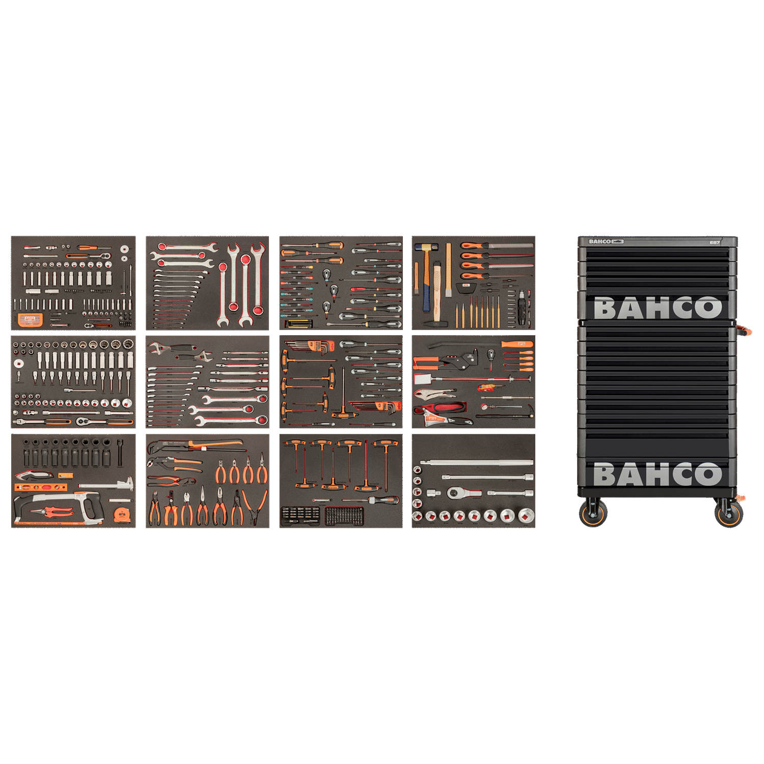 BAHCO XLARGE Tool Trolley General Purpose Tool Kit - 560 pcs - Premium Tool Kit from BAHCO - Shop now at Yew Aik.