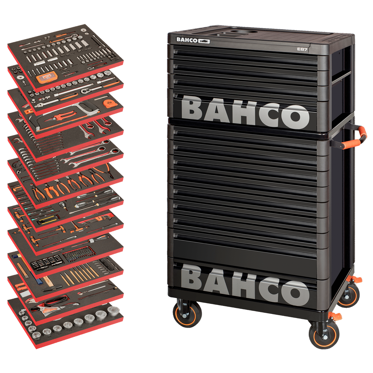 BAHCO XLARGE Tool Trolley General Purpose Tool Kit - 560 pcs - Premium Tool Kit from BAHCO - Shop now at Yew Aik.