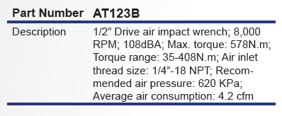 BLUE-POINT AT123B 1/2" Drive Air Impact Wrench (BLUE-POINT) - Yew Aik (S) Pte Ltd