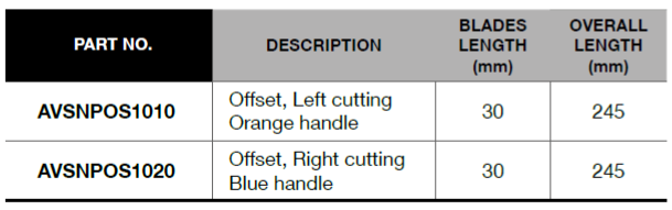 BLUE-POINT AVSNPOS10 Offset Sheet Metal Snip (BLUE-POINT) - Premium Offset Sheet Metal Snip from BLUE-POINT - Shop now at Yew Aik.