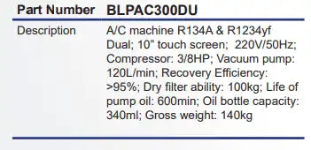 BLUE-POINT BLPAC300DU A/C Machine R134A & R1234yf Dual (BLUE-POINT) - Yew Aik (S) Pte Ltd