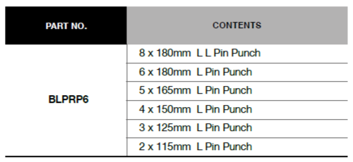 BLUE-POINT BLPRP6 Pin Punch Set, 6pcs (BLUE-POINT) - Premium Pin Punch Set from BLUE-POINT - Shop now at Yew Aik.