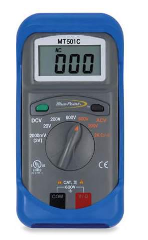 BLUE-POINT MT501C Digital Multimeter Manual Ranging 2000 Count - Premium Digital Multimeter from BLUE-POINT - Shop now at Yew Aik.