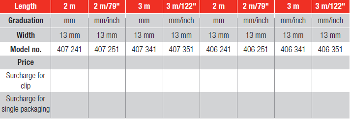 BMI 406 TOP-M Measuring Pocket Tape With Stainless Steel - Premium Measuring Pocket Tape from BMI - Shop now at Yew Aik.