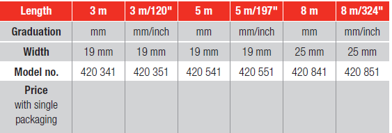 BMI 420 MAX Measuring Pocket Tape Extra-Wide Blade (BMI Tools) - Premium Measuring Pocket Tape from BMI - Shop now at Yew Aik.