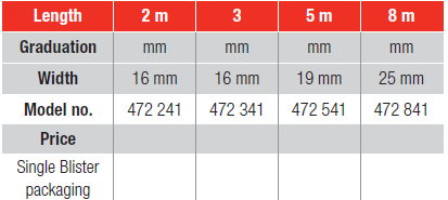 BMI 472 TWOCOMP Robust Measuring Pocket Tape (BMI Tools) - Premium Measuring Pocket Tape from BMI - Shop now at Yew Aik.