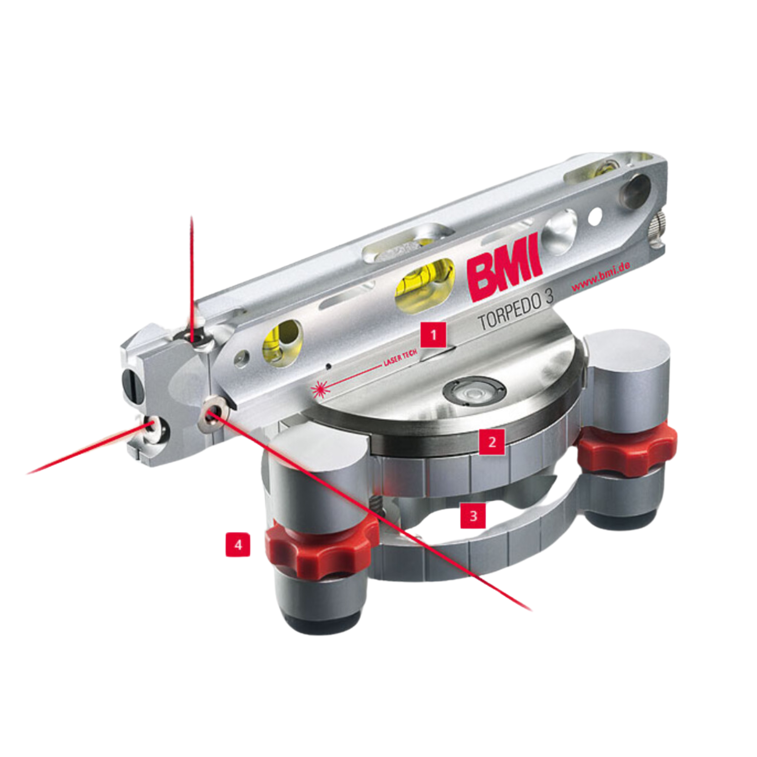 BMI TORPEDO 3 Levelling Set 3 Beam Laser Set 90° Angle Prism - Premium Beam Laser Set from BMI - Shop now at Yew Aik.