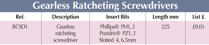 BRITOOL BCSD1 Gearless Ratcheting Screwdriver 225 mm (BRITOOL) - Premium Ratcheting Screwdriver from BRITOOL - Shop now at Yew Aik.