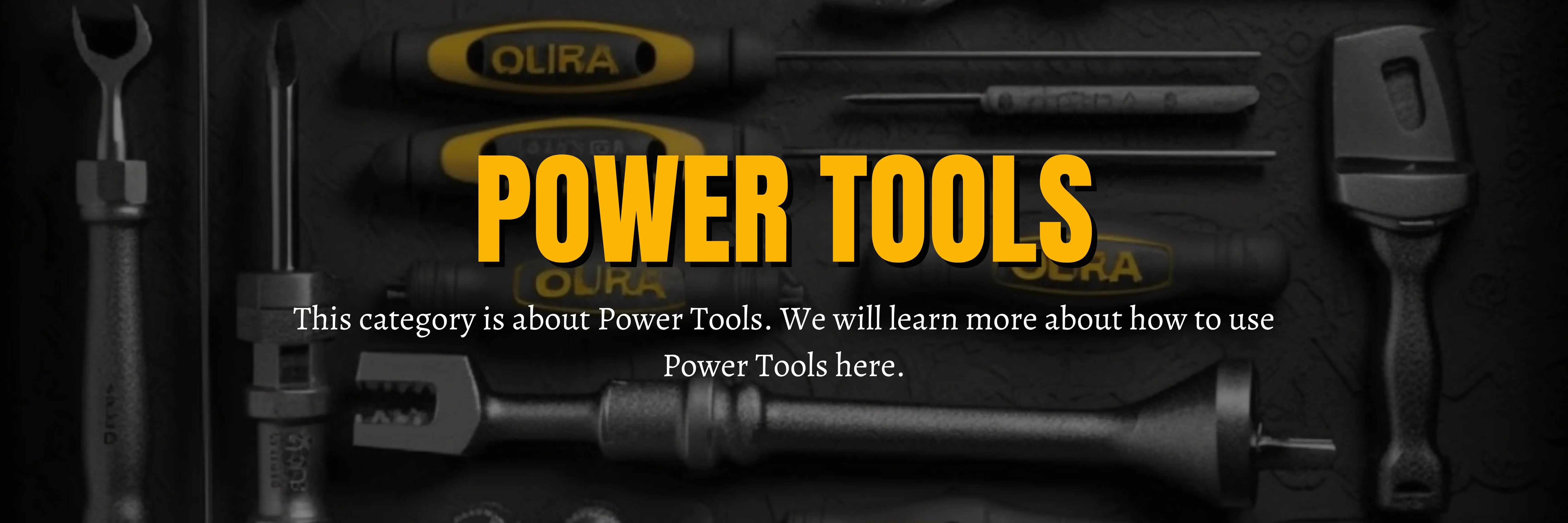 Power tools banner