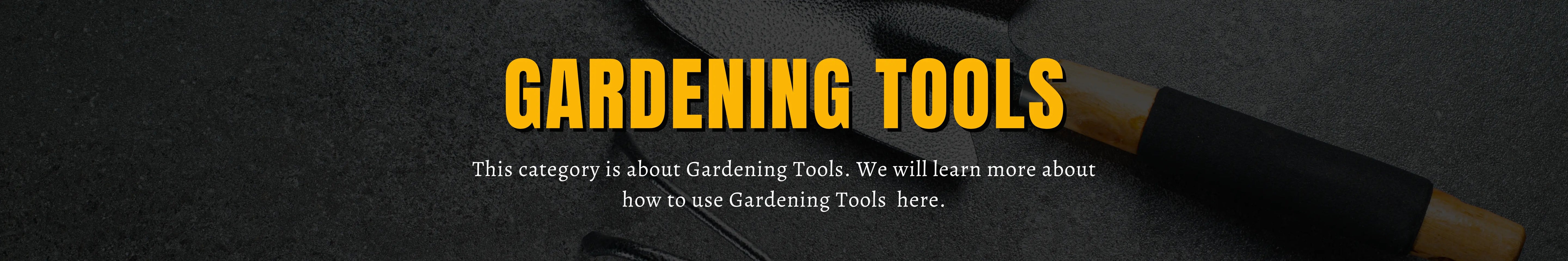 Gardening tools banner