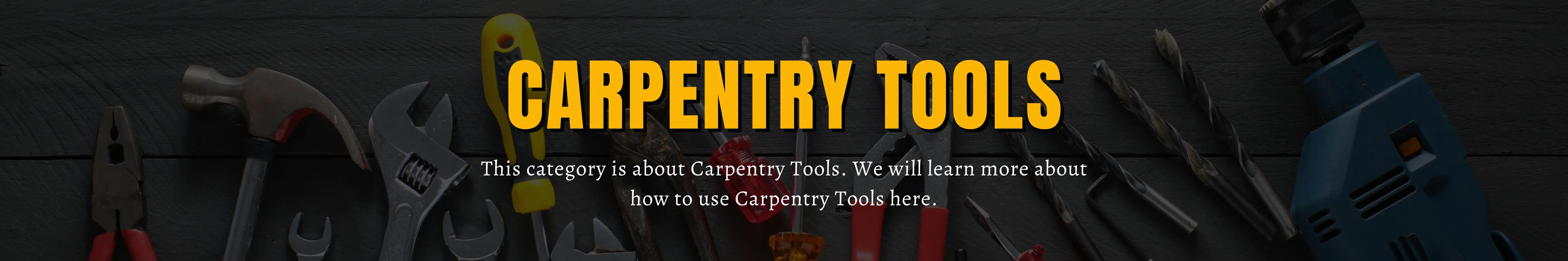Carpentry tools banner