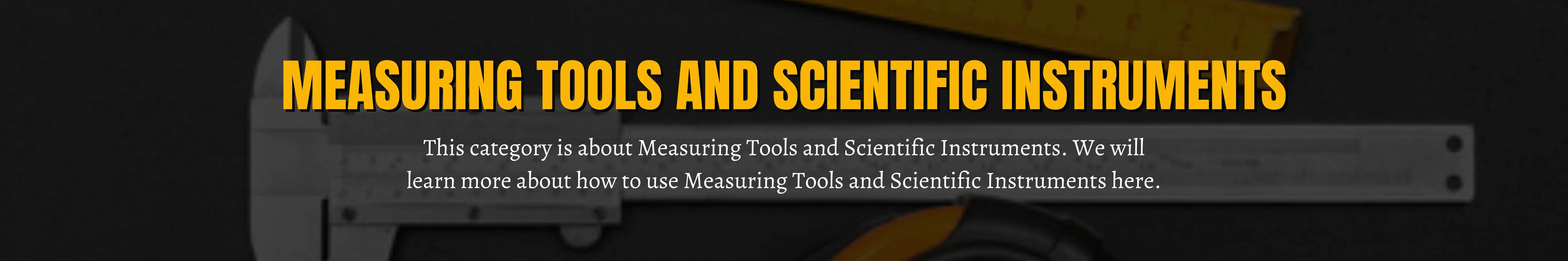 Measuring tools and scientific instruments banner