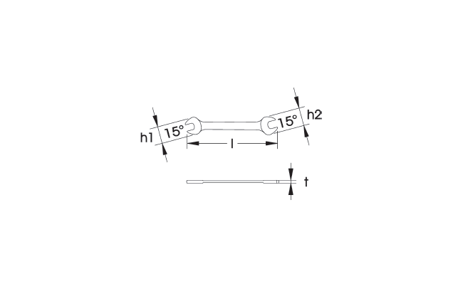 ELORA 100 Double Open Ended Spanner Metric 330-560mm - Premium Double Open Ended Spanner from ELORA - Shop now at Yew Aik.