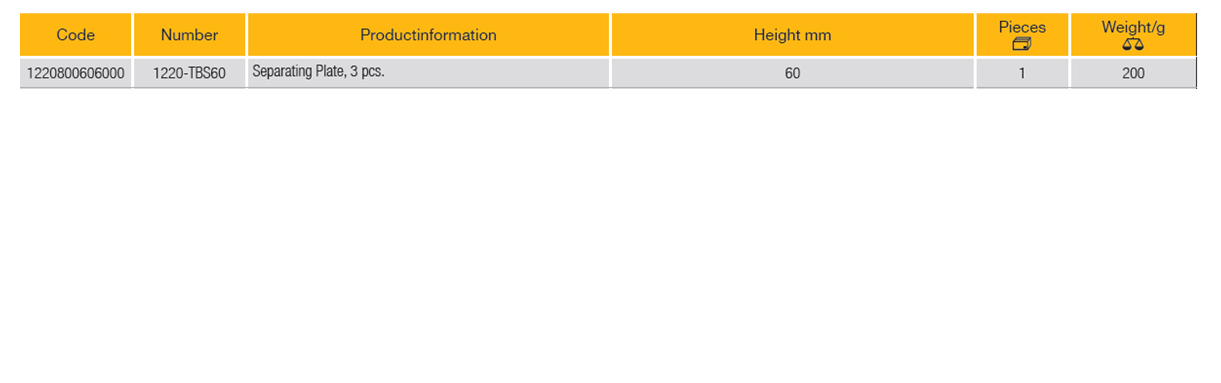 ELORA 1220-TBS60 Separating Plates 3 Pcs 60mm (ELORA Tools) - Premium Separating Plates from ELORA - Shop now at Yew Aik.