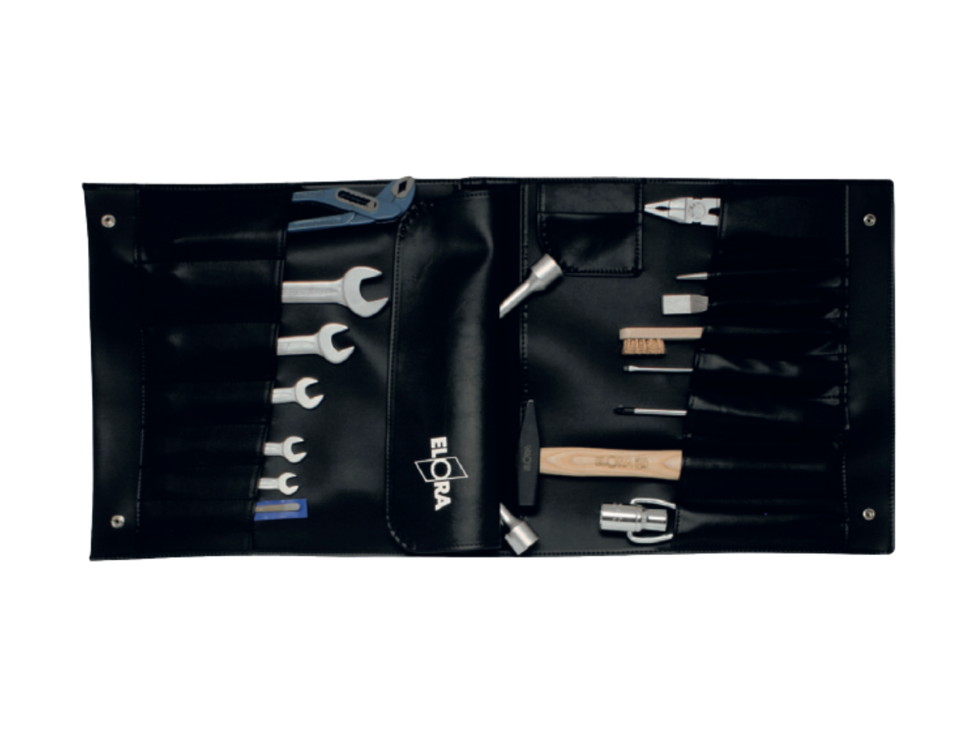 ELORA 1300A Tool Kit In Strong Black Storage Wallet 16 pcs Inches - Premium Tool Kit from ELORA - Shop now at Yew Aik.