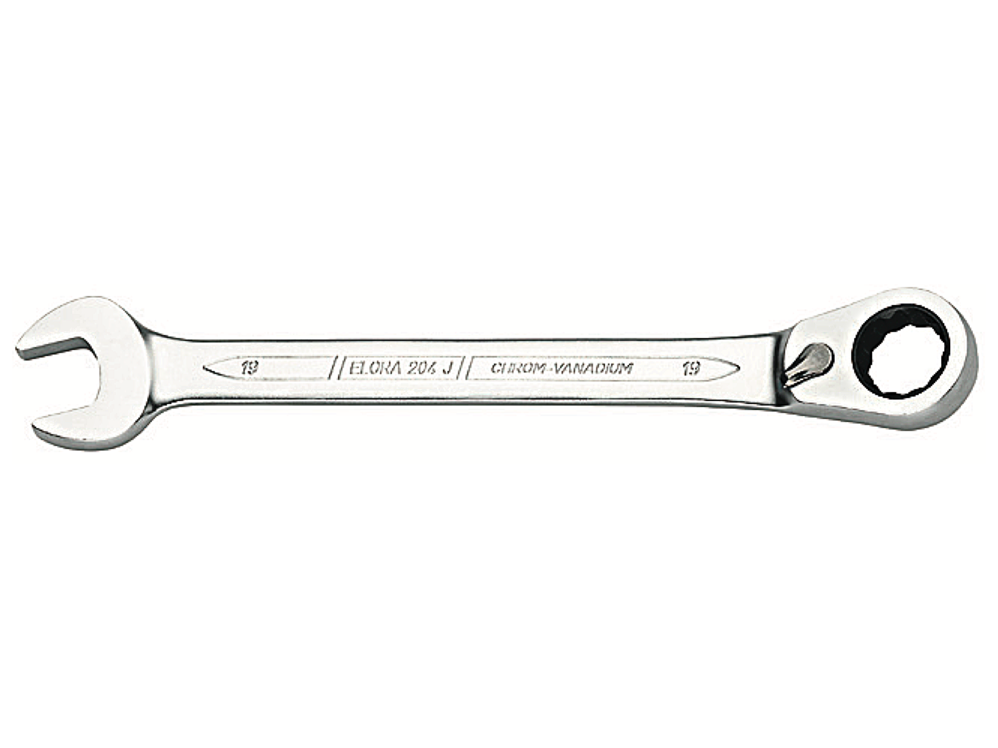 ELORA 204-J Combination Spanner With Ring Ratchet (Elora Tools) - Premium Combination Spanner from ELORA - Shop now at Yew Aik.