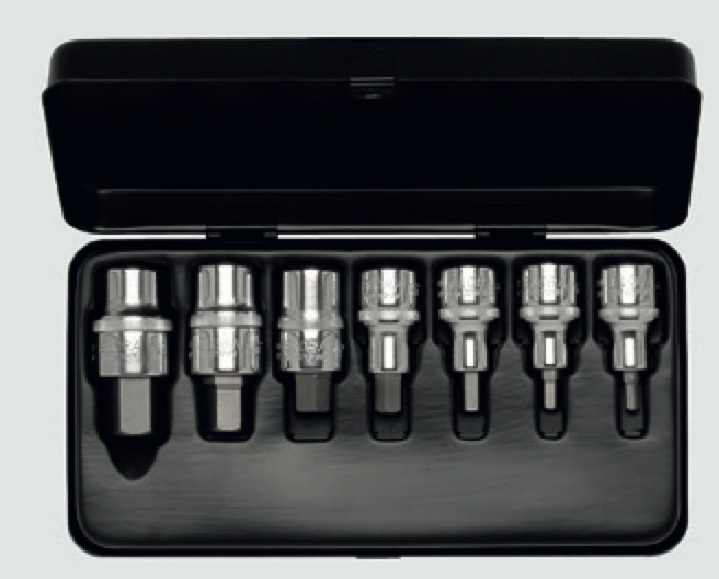 ELORA 770-INM 1/2" Hexagon Socket Set Metric 9Pcs - Premium 1/2" Hexagon Socket Set Metric from ELORA - Shop now at Yew Aik.