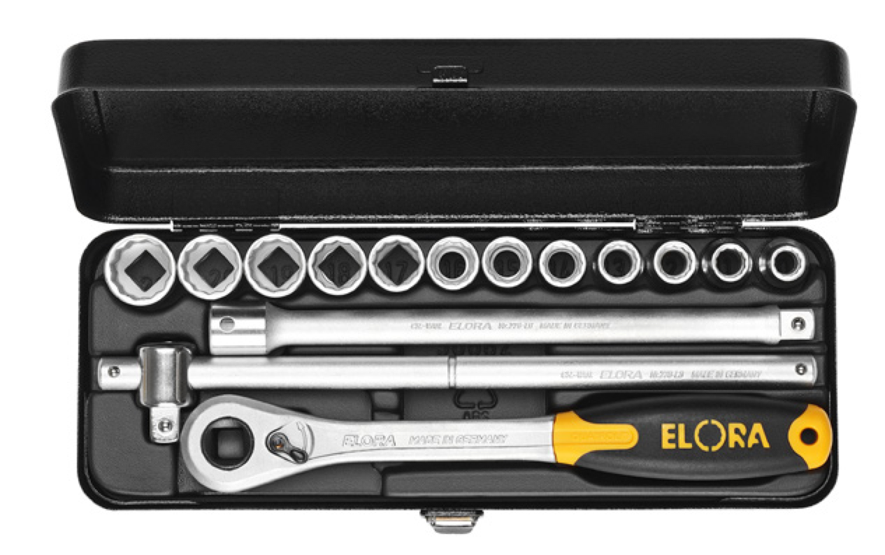 ELORA 770-LKMU 1/2" Bi-Hexagon Socket Set Metric (ELORA Tools) - Premium 1/2" Bi-Hexagon Socket Set Metric from ELORA - Shop now at Yew Aik.