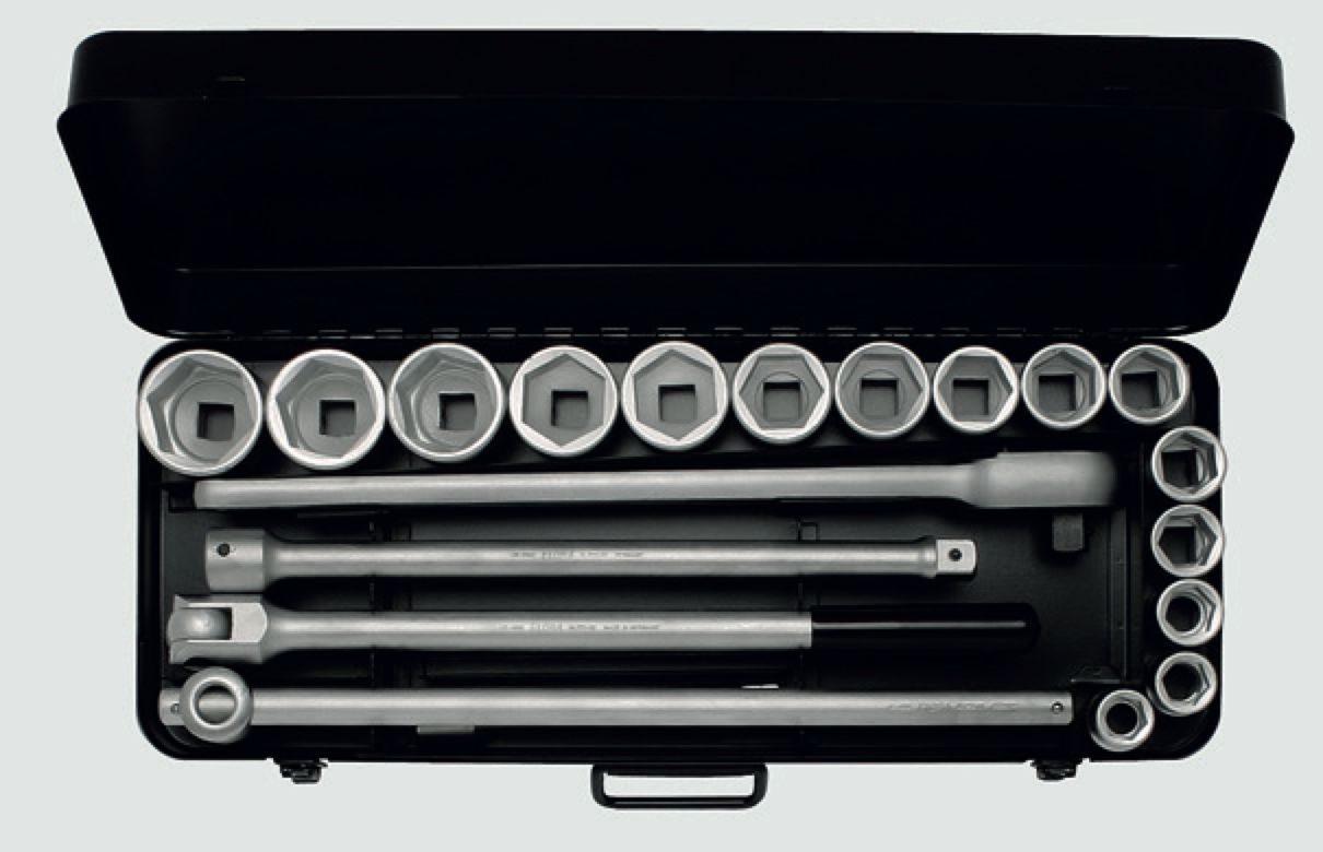 ELORA 770-S15 MZ 3/4" Bi-Hexagon Socket Set Metric 21Pcs - Premium 3/4" Bi-Hexagon Socket Set Metric from ELORA - Shop now at Yew Aik.