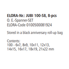 ELORA JUBI 100-S8 Spanner Set Roll Up Bag 8Pcs (ELORA TOOLS) - Yew Aik (S) Pte Ltd