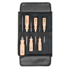 ELORA JUBI 600-S6 Screwdriver Set Wooden Handle Roll Up Bag - Yew Aik (S) Pte Ltd