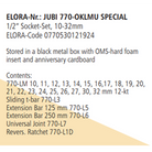 ELORA JUBI 770-OKLMU 1/2" Socket Set 10-32mm (ELORA Tools) - Yew Aik (S) Pte Ltd