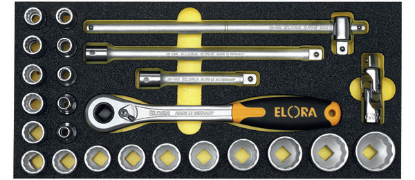 ELORA OMS-3 1/2" Module Socket Set (ELORA Tools) - Premium 1/2" Module Socket Set from ELORA - Shop now at Yew Aik.