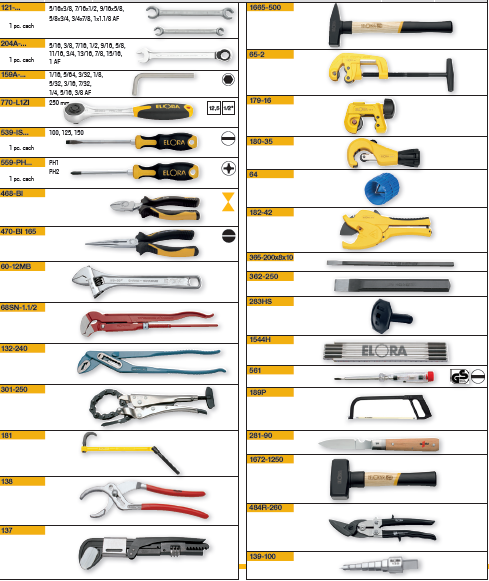 ELORA WS-8A 57 Pcs Inches Plumbing Tool Set (ELORA Tools) - Premium Tool Set from ELORA - Shop now at Yew Aik.
