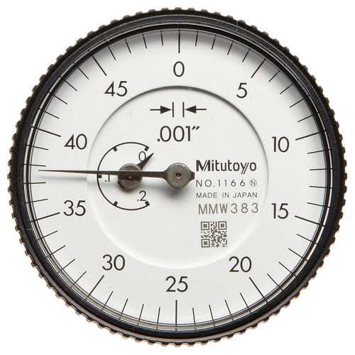 MITUTOYO 1166 .2” Back Plunger Dial Indicator, Inches Series 1 - Premium Back Plunger Dial Indicator from MITUTOYO - Shop now at Yew Aik.