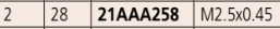 Mitutoyo 21AAA258 Carbide Flat Needle Point, Ø2 x 28mm - Premium Carbide Flat Needle Point from MITUTOYO - Shop now at Yew Aik.