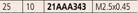 Mitutoyo 21AAA343 Flat Point Extension Rod, Ø25mm - Premium Flat Point from MITUTOYO - Shop now at Yew Aik.