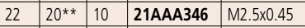 Mitutoyo 21AAA346 Carbide Flat Point Extension Rod 20 x 22 x 10mm - Premium Flat Point from MITUTOYO - Shop now at Yew Aik.