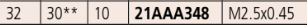 Mitutoyo 21AAA348 Carbide Flat Point Extension Rod 30 x 32 x 10mm - Premium Flat Point from MITUTOYO - Shop now at Yew Aik.