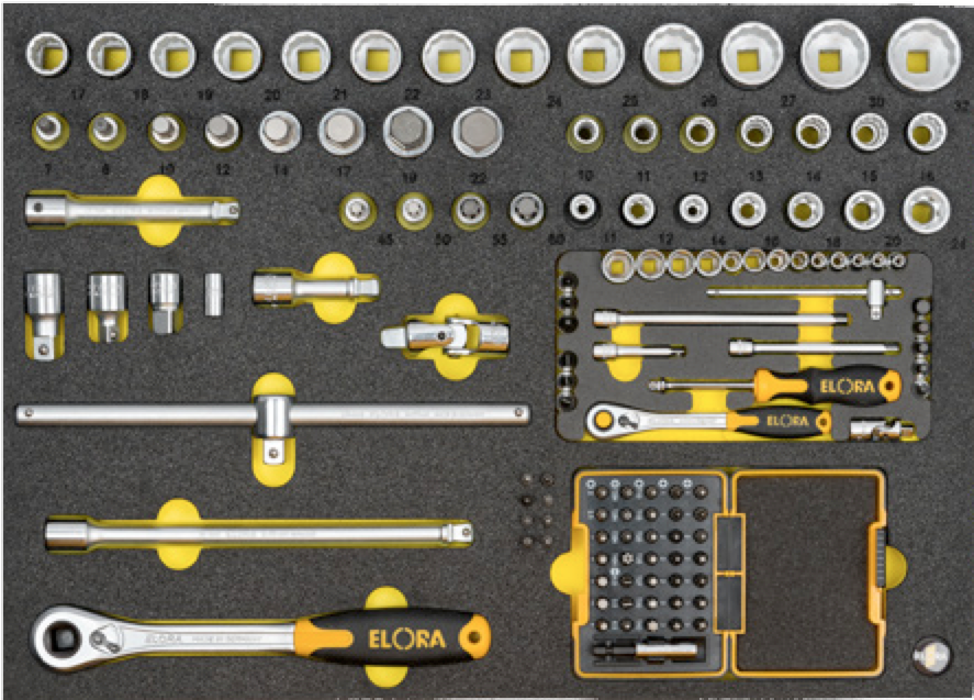 ELORA OMS-46L 1/4" Module Socket Set And 1/2" Empty Module - Premium 1/4" Module Socket Set from ELORA - Shop now at Yew Aik.