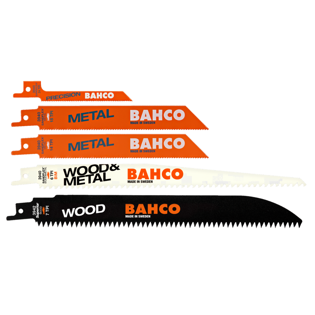 BAHCO 3940-MIX-SET-5P Sabre Sawblade Set For Wood And Metal - Premium Sabre Sawblade from BAHCO - Shop now at Yew Aik.