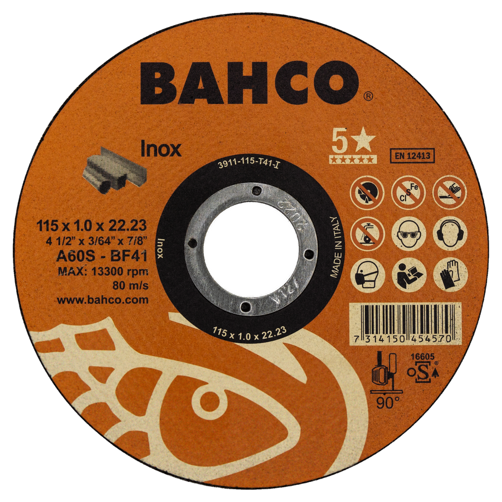 BAHCO 391-T41-I High-Performance Abrasive Cutting Disc For Inox - Premium Abrasive Cutting Disc from BAHCO - Shop now at Yew Aik.