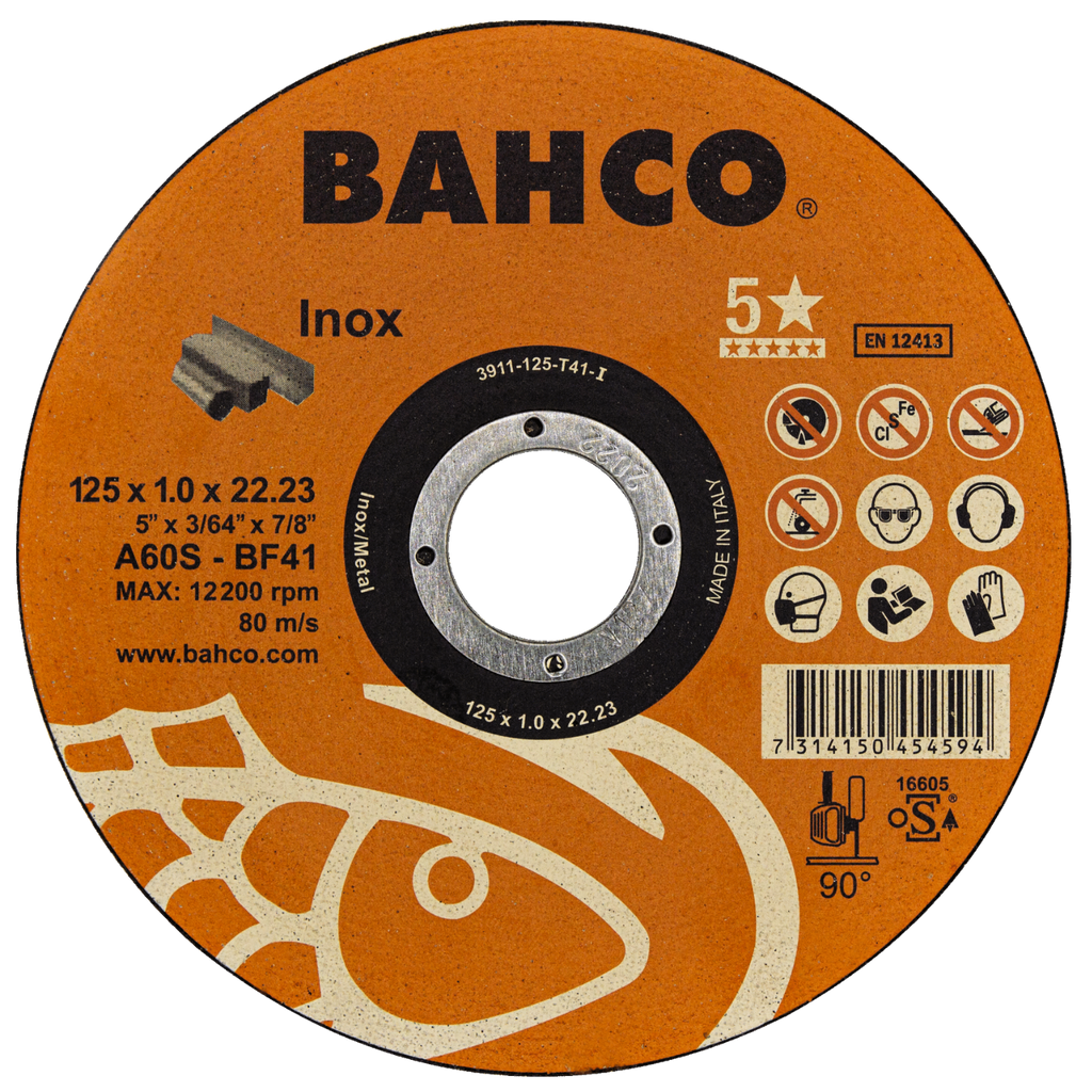BAHCO 391-T41-I High-Performance Abrasive Cutting Disc For Inox - Premium Abrasive Cutting Disc from BAHCO - Shop now at Yew Aik.