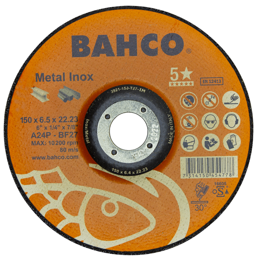 BAHCO 392-T27_IM Abrasive High-Performance Case Grinding Disc - Premium Grinding Disc from BAHCO - Shop now at Yew Aik.