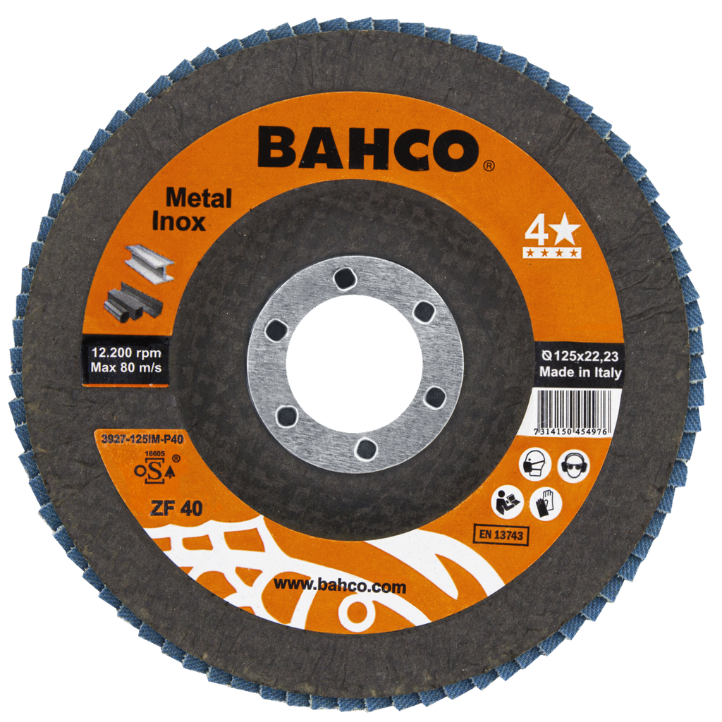 BAHCO 392-FLAP_P Abrasive Flap Grinding Disc For Inox & Metal - Premium Grinding Disc from BAHCO - Shop now at Yew Aik.