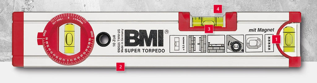 Copy of BMI 692 020 M-TA ULTRASONIC Aluminium Spirit Level with Belt Bag - Premium Aluminium Spirit Level from BMI - Shop now at Yew Aik.