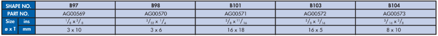 YEW AIK AG00569 - AG00573 Mounted Points Shapes - Shank dia. 3mm - Premium Mounted Points from YEW AIK - Shop now at Yew Aik.